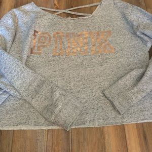 Pink cropped sweatshirt